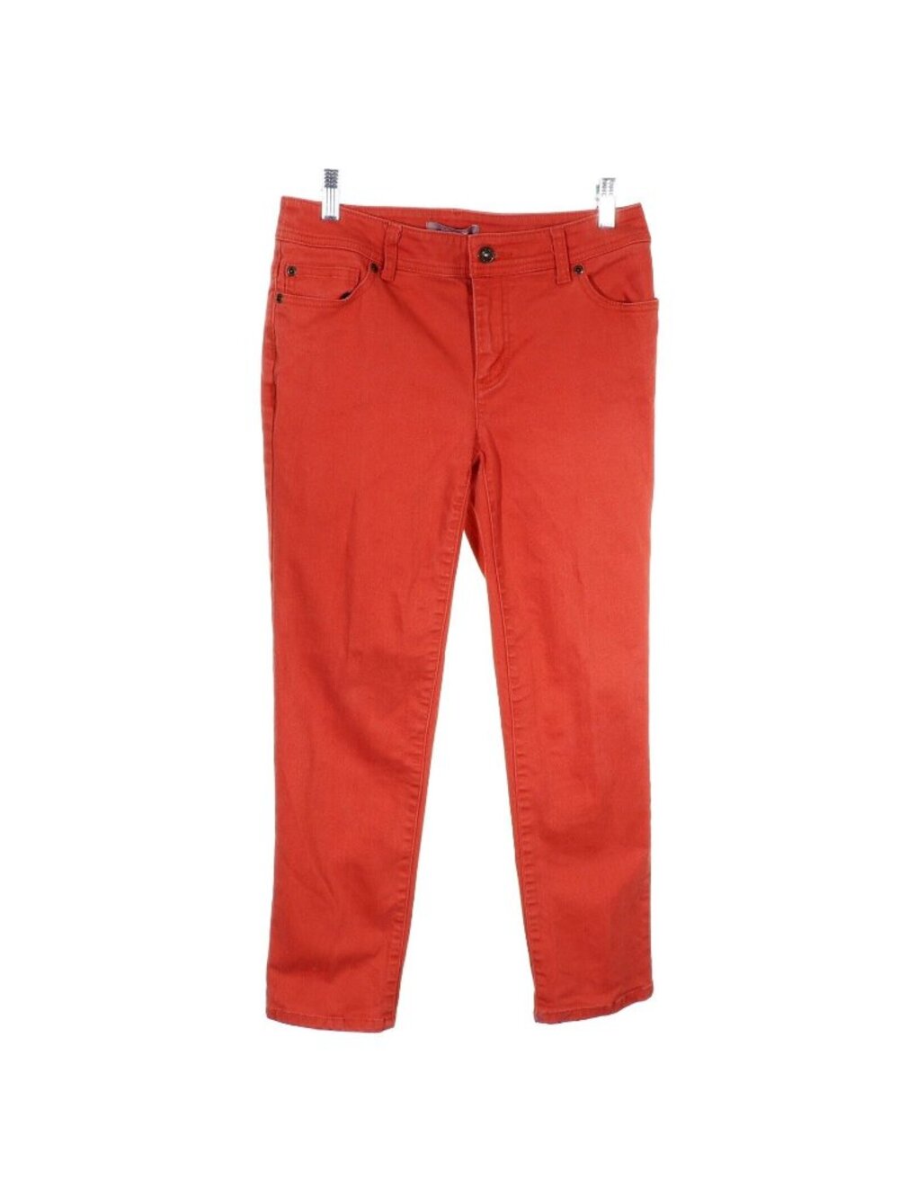 Chicos Jeans Size 0 So Skinny Ankle 5 Pocket Deep Coral Burnt Orange Stretchy